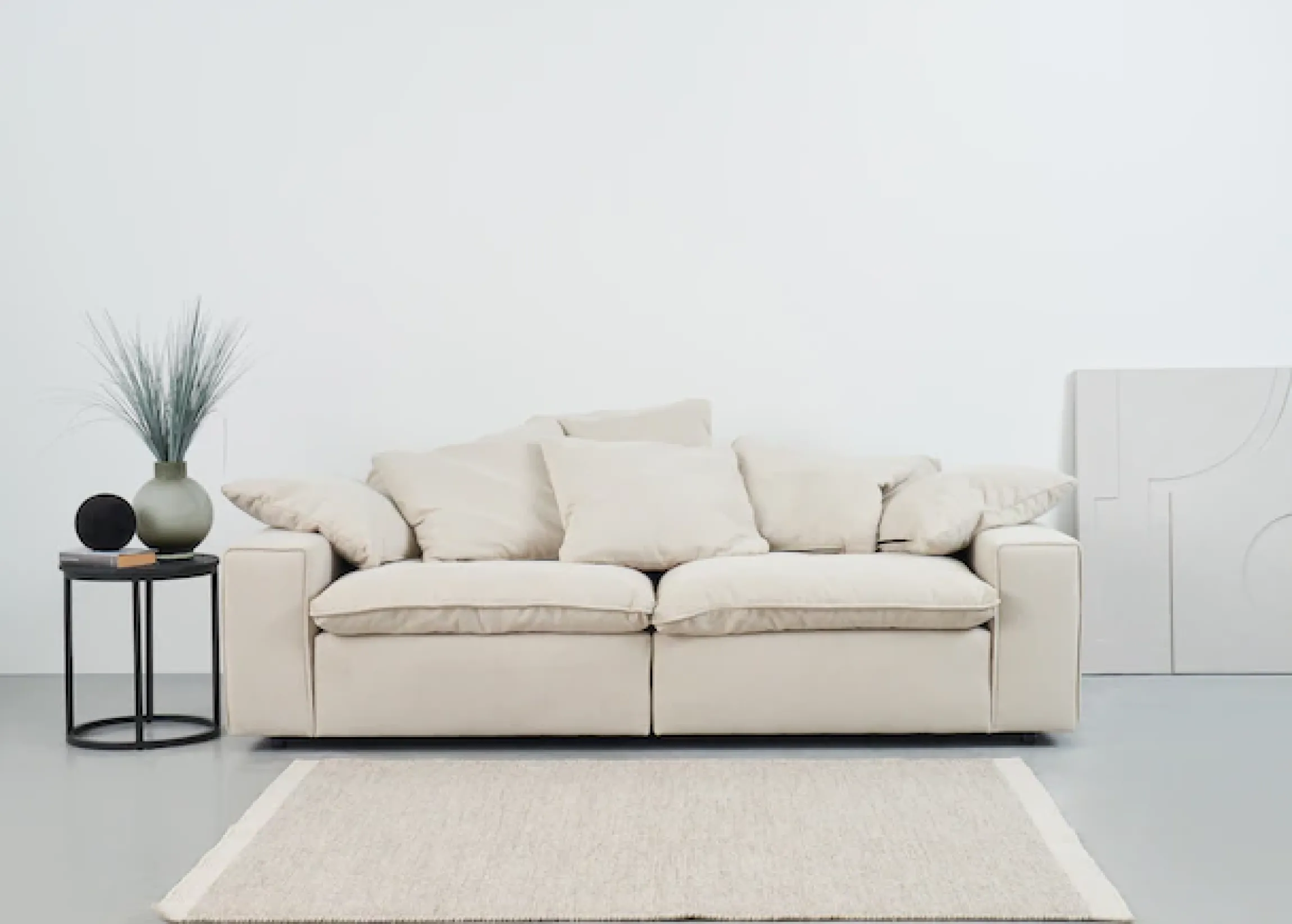 OTTO home Big-Sofa »Venslev« Lounge-Sofa, mit extra tiefer Sitzfläche und losen Kissen