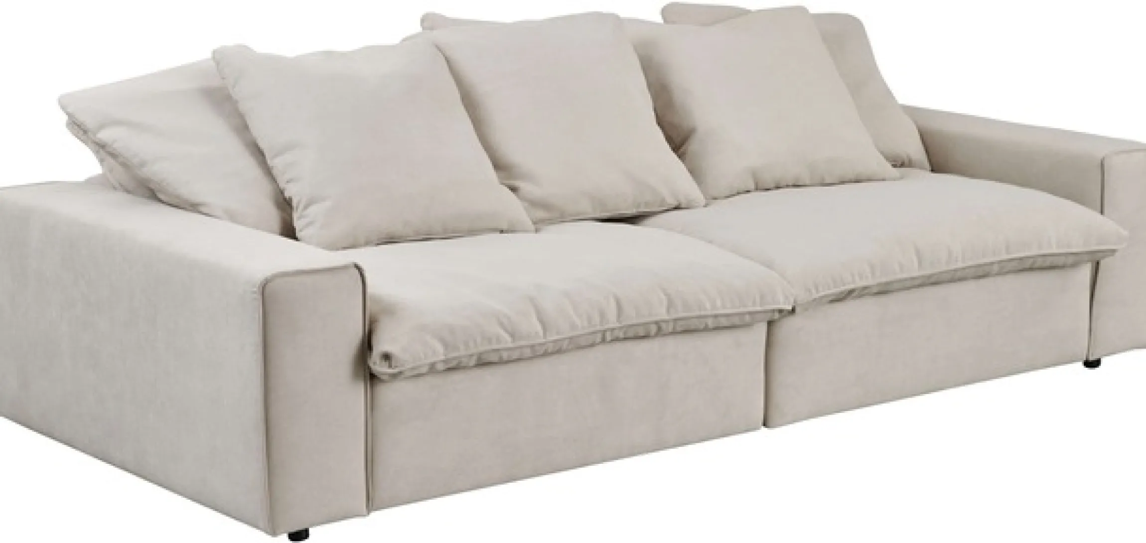 OTTO home Big-Sofa »Venslev« Lounge-Sofa, mit extra tiefer Sitzfläche und losen Kissen
