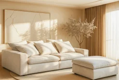 OTTO home Big-Sofa »Venslev« Lounge-Sofa, mit extra tiefer Sitzfläche und losen Kissen
