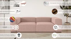 OTTO home Big-Sofa »XL HAILY Modularsofa extra tief, Sitztiefe 100 cm« als Modul oder separat verwendbar, für individuelle Zusammenstellung