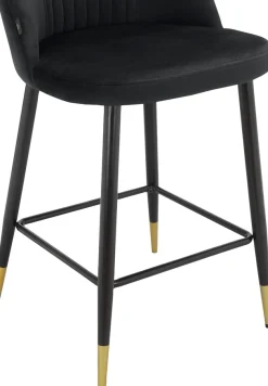 OTTO home Bistrostuhl »Embrosse« () 2 Stk.mit Sitz und Rücken gepolstert, in schönem Velourstoff, Sitzhöhe 65 cm