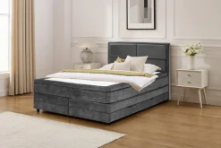 OTTO home Boxspringbett »FYNNA Polsterbett mit Bettkasten & 7-Zonen-Taschenfederkernmatratze H3« mit 7 cm Komfortschaum-Topper, Chenille-Bezug, Liegefläche 140x200 cm