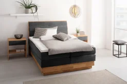 OTTO home Boxspringbett »Jenna« ohne LED-Beleuchtung, mit zertifizierten, recycelten Bezugsstoffen