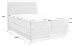 OTTO home Boxspringbett »Jenna« ohne LED-Beleuchtung, mit zertifizierten, recycelten Bezugsstoffen