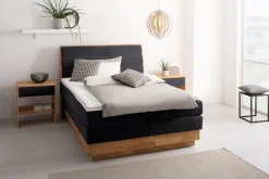 OTTO home Boxspringbett »JENNA in verschiedenen Farben und Breiten erhältlich« LED-Beleuchtung, mit zertifizierten, recycelten Bezugsstoffen