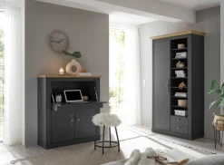 OTTO home Büromöbel-Set »Westminster, wohnliches Home-Office, Büro in zwei Farben verfügbar« Set, 2 tlg. enthält Sekretär und Stauraumschrank im Landhausstil, mit Kabelkanal