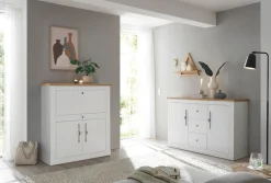 OTTO home Büromöbel-Set »Westminster, wohnliches Home-Office, Büro in zwei Farben verfügbar« Set, 2 tlg. enthält Sekretär und Sideboard im Landhausstil, mit Kabelkanal