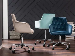 OTTO home Bürostuhl »Perry1« () eleganter Samtstuhl, gepolstert