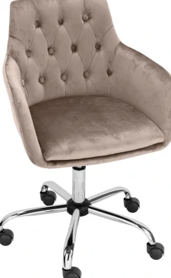 OTTO home Bürostuhl »Perry1« () eleganter Samtstuhl, gepolstert