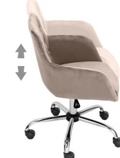 OTTO home Bürostuhl »Perry1« () eleganter Samtstuhl, gepolstert