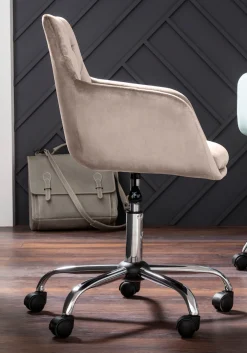 OTTO home Bürostuhl »Perry1« () eleganter Samtstuhl, gepolstert