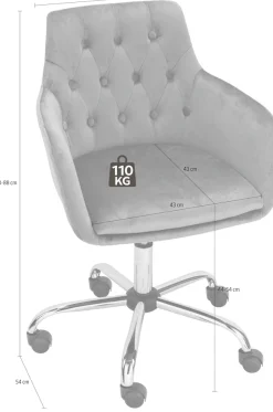 OTTO home Bürostuhl »Perry1« () eleganter Samtstuhl, gepolstert