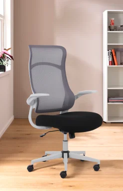 OTTO home Bürostuhl »Toico, Design-Schreibtischstuhl,« () ergonomische Rückenlehne, Lendenwirbelstütze & klappbaren Armlehnen