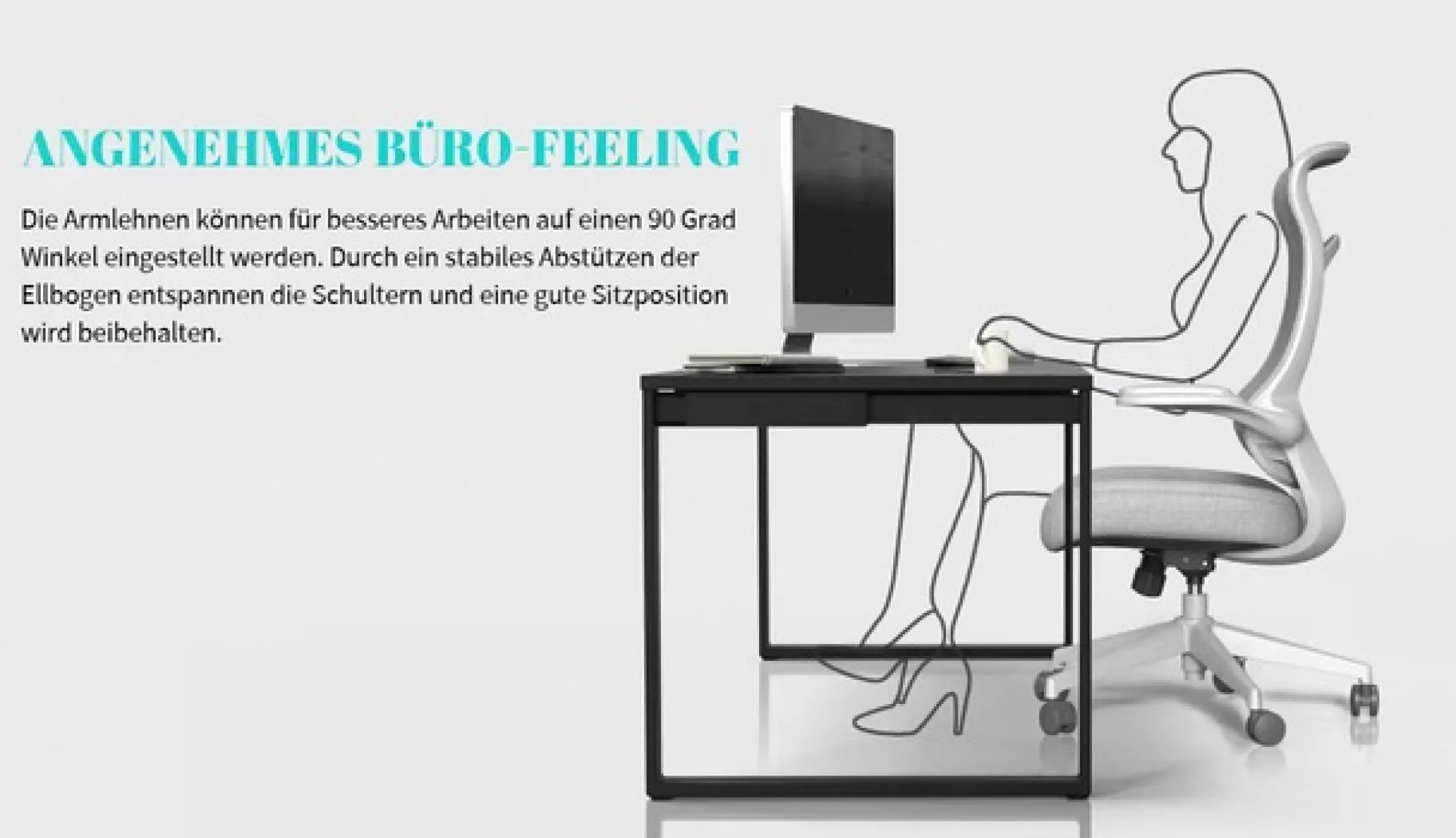 OTTO home Bürostuhl »Toico, Design-Schreibtischstuhl,« () ergonomische Rückenlehne, Lendenwirbelstütze & klappbaren Armlehnen