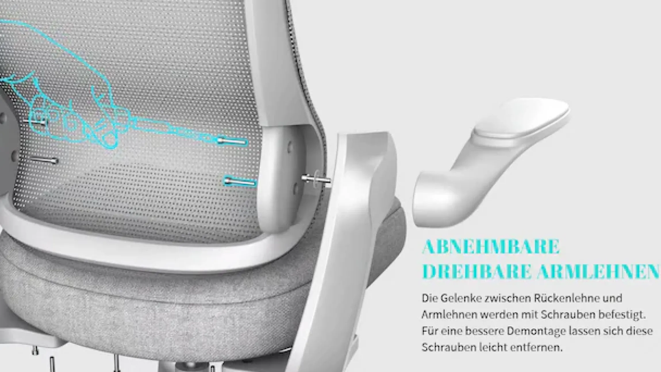 OTTO home Bürostuhl »Toico, Design-Schreibtischstuhl,« () ergonomische Rückenlehne, Lendenwirbelstütze & klappbaren Armlehnen