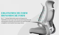 OTTO home Bürostuhl »Toico, Design-Schreibtischstuhl,« () ergonomische Rückenlehne, Lendenwirbelstütze & klappbaren Armlehnen