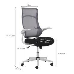 OTTO home Bürostuhl »Toico, Design-Schreibtischstuhl,« () ergonomische Rückenlehne, Lendenwirbelstütze & klappbaren Armlehnen