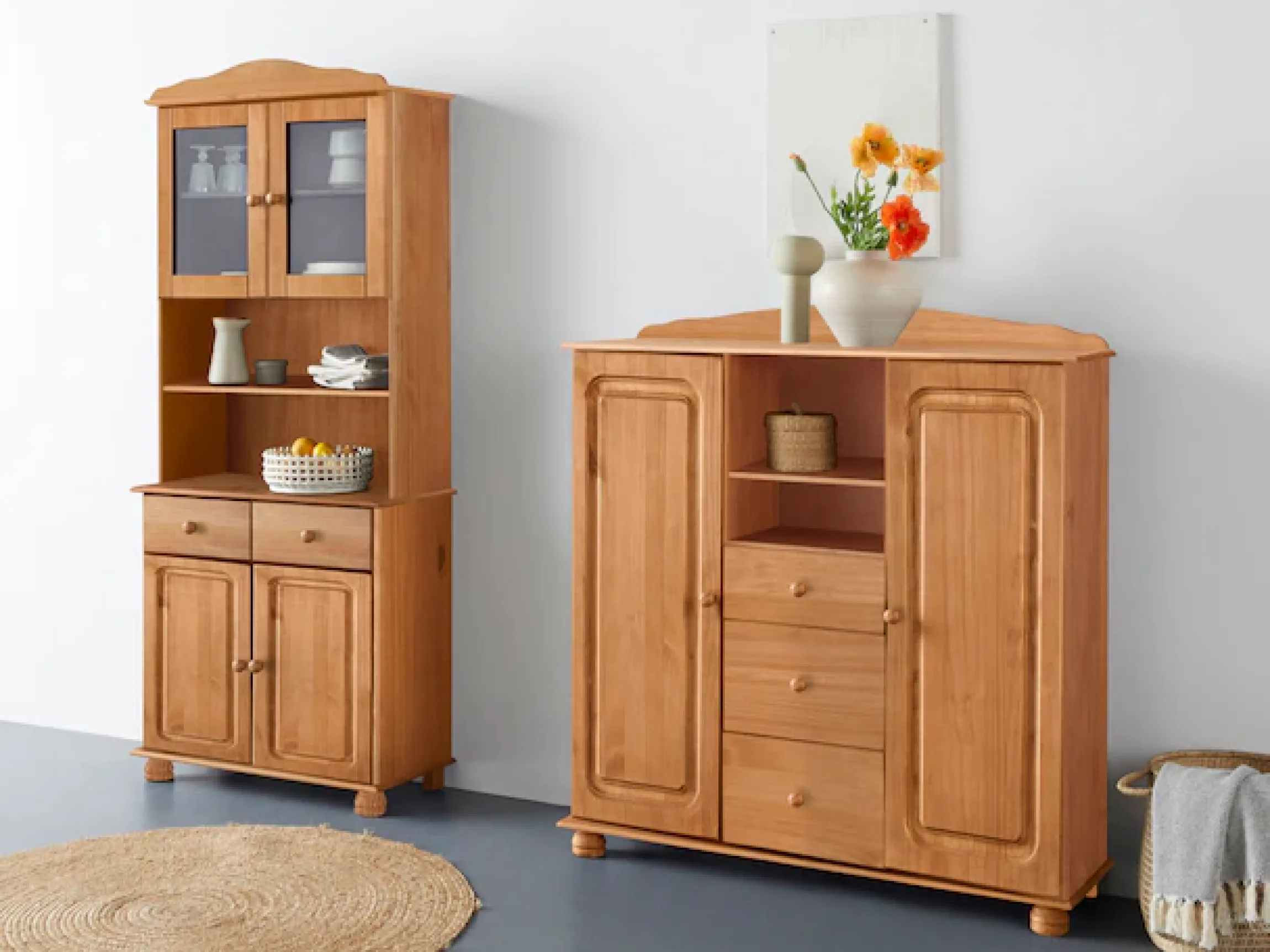 OTTO home Buffet »Mette« 2 Stk. tlg. Mit grosser Schublade und viel Stauraum hinter 4 Türen, Höhe 181cm