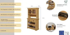 OTTO home Buffet »Rügen« zertifiziertes Massivholz, Höhe 168 cm, im Landhausstil