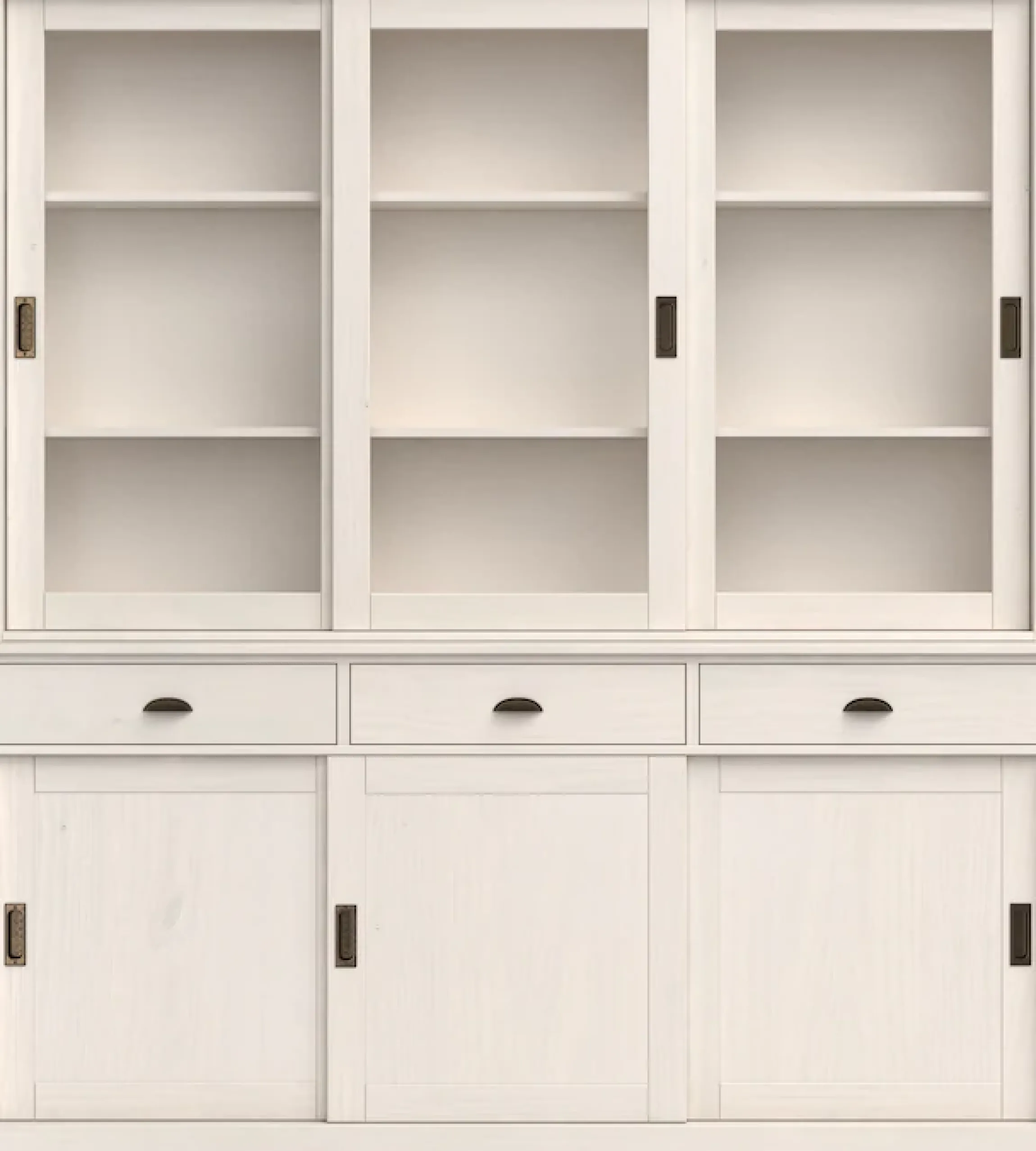OTTO home Buffet »Schröder« mit 6 Schiebetüren, davon 3 mit Glaseinsatz,Br.170 cm, Kiefer massiv
