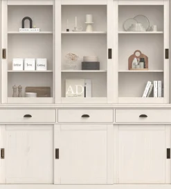 OTTO home Buffet »Schröder« mit 6 Schiebetüren, davon 3 mit Glaseinsatz,Br.170 cm, Kiefer massiv