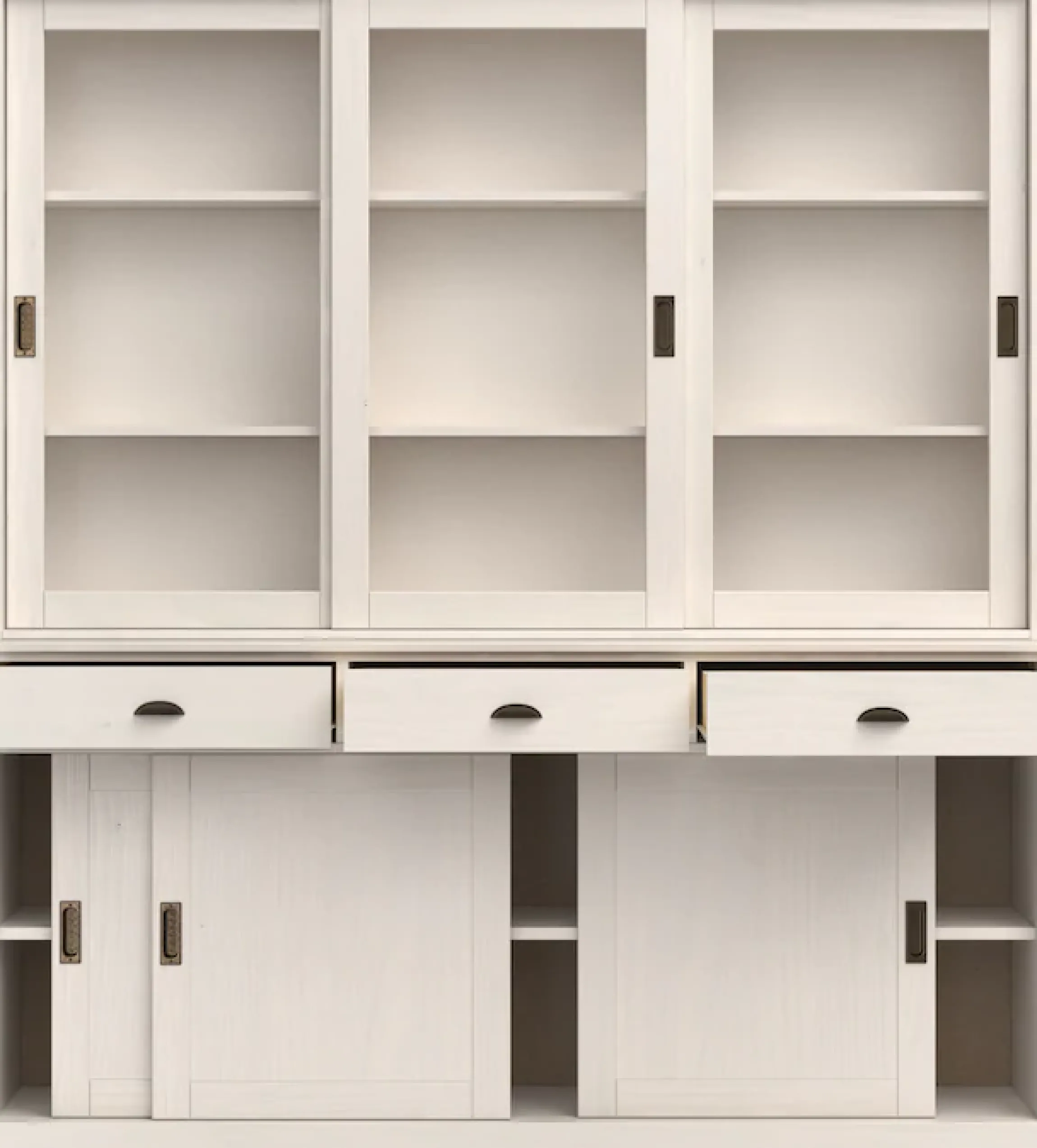 OTTO home Buffet »Schröder« mit 6 Schiebetüren, davon 3 mit Glaseinsatz,Br.170 cm, Kiefer massiv