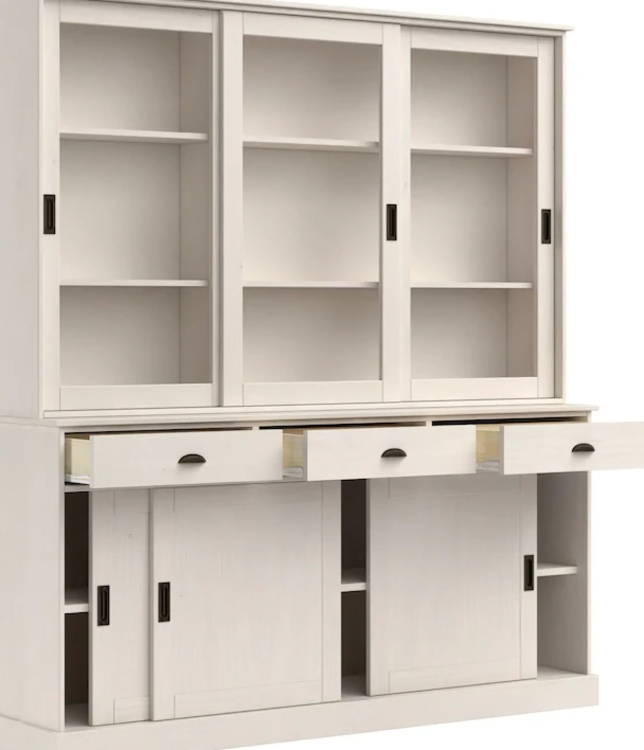 OTTO home Buffet »Schröder« mit 6 Schiebetüren, davon 3 mit Glaseinsatz,Br.170 cm, Kiefer massiv