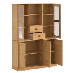 OTTO home Buffet »Turia« mit Glas- u. Lamellentüren, aus massivem Kiefernholz FSC®, Höhe 180 cm