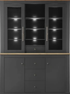 OTTO home Buffet »Westminster, Buffetschrank im Landhausstil, Schrank, Hochschrank« Metallgriffe, ausreichend Stauraum, in 2 Farben erhältlich