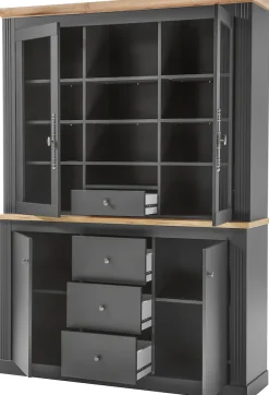 OTTO home Buffet »Westminster, Buffetschrank im Landhausstil, Schrank, Hochschrank« Metallgriffe, ausreichend Stauraum, in 2 Farben erhältlich