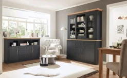 OTTO home Buffet »Westminster, Buffetschrank im Landhausstil, Schrank, Hochschrank« Metallgriffe, ausreichend Stauraum, in 2 Farben erhältlich