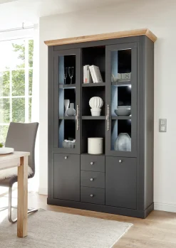 OTTO home Buffet »Westminster, Buffetschrank im Landhausstil, Schrank, Hochschrank« Metallgriffe, ausreichend Stauraum, in 2 Farben erhältlich