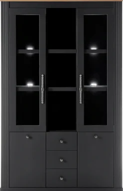OTTO home Buffet »Westminster, Buffetschrank im Landhausstil, Schrank, Hochschrank« Metallgriffe, ausreichend Stauraum, in 2 Farben erhältlich