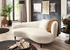 OTTO home Chaiselongue »Olivia« Nierenform-Sofa mit Zierkissen im Originalbezug