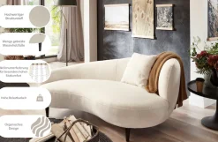 OTTO home Chaiselongue »Olivia« Nierenform-Sofa mit Zierkissen im Originalbezug