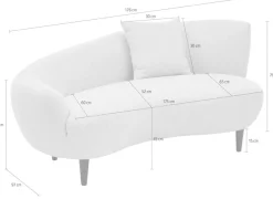OTTO home Chaiselongue »Olivia« Nierenform-Sofa mit Zierkissen im Originalbezug