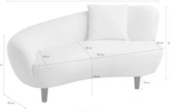 OTTO home Chaiselongue »Olivia« Nierenform-Sofa mit Zierkissen im Originalbezug