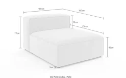 OTTO home Chaiselongue »XL HAILY extra tief Loungemöbel zum Relaxen, Maße B/T/H: 100/160/72 cm« als Modul oder separat verwendbar, für individuelle Zusammenstellung