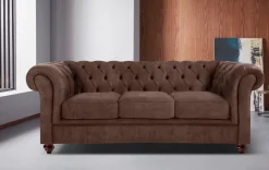 OTTO home Chesterfield-Sofa »Chesterfield 3-SitzerB/T/H: 198/89/74 cm« mit hochwertiger Knopfheftung , auch in Leder