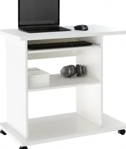 OTTO home Computertisch »LOKVE, Laptoptisch, Schreibtisch,« rollbar, Tastaturauszug, Towerfach, Druckerfach, Höhe 75 cm