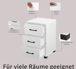 OTTO home Container »Moid, Bürocontainer, Schreibtischcontainer,« 3 Schubladen, Metallgriffe, 40x64 cm