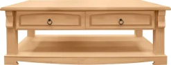 OTTO home Couchtisch »Anna« Gesamtmaße (B/T/H): ca. 120/65/43 cm,Kaffeetisch mit Schublade und Ablage, Massivholz, FSC®