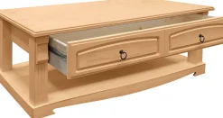 OTTO home Couchtisch »Anna« Gesamtmaße (B/T/H): ca. 120/65/43 cm,Kaffeetisch mit Schublade und Ablage, Massivholz, FSC®