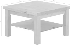 OTTO home Couchtisch »Antique« aus massiver Kiefer, FSC® zertifiziert, Breite 77 cm
