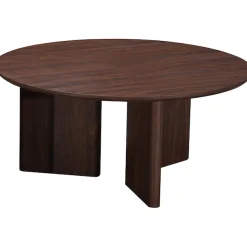 OTTO home Couchtisch »Cassian« 1 Stk. tlg. warme Walnussoptik, außergewöhnliches Kreuzgestell, Ø 80 cm