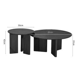 OTTO home Couchtisch »Cassian« 1 Stk. tlg. warme Walnussoptik, außergewöhnliches Kreuzgestell, Ø 80 cm