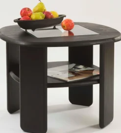 OTTO home Couchtisch »Jayden 2« massives Kiefernholz mit Glaseinsatz, Höhe 52 cm