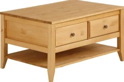 OTTO home Couchtisch »Leonis« Breite 89 cm, mit Schubladen und Ablageboden, massiver Kiefer,FSC®