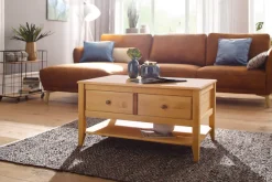 OTTO home Couchtisch »Leonis« Breite 89 cm, mit Schubladen und Ablageboden, massiver Kiefer,FSC®
