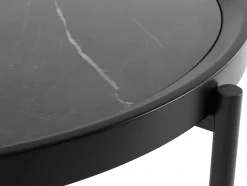 OTTO home Couchtisch »Sapphira« mit einer Keramiktischplatte, schwarzes Metallgestell, Breite 80 cm